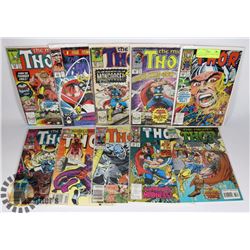 LOT OF 10 THE MIGHTY THOR COMIC BOOKS 1982-1992