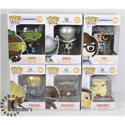 LOT OF 6 VARIOUS FUNKO POP FIGURES