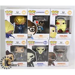 LOT OF 6 VARIOUS FUNKO POP FIGURES