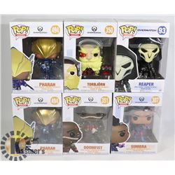 LOT OF 6 VARIOUS FUNKO POP FIGURES