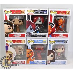 LOT OF 6 VARIOUS FUNKO POP FIGURES