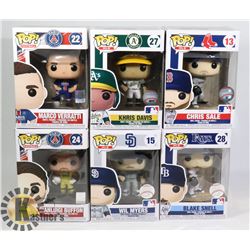 LOT OF 6 VARIOUS FUNKO POP FIGURES