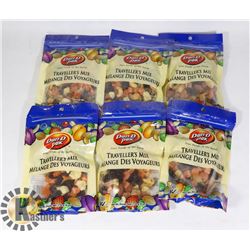 6 BAGS OF TRAVELERS TRAIL MIX