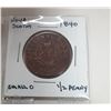 Image 1 : PROV OF NOVA SCOTIA 1840 HALFPENNY THISTLE TOKEN.