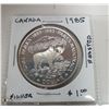 Image 1 : 1985 CANADIAN SILVER DOLLAR COIN.