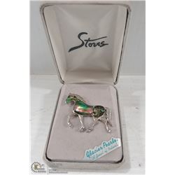 STORS GLACIER PEARL ABALONE SHELL HORSE FIGURINE