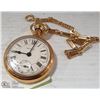 Image 1 : VINTAGE WESTCLOX WIND UP POCKET WATCH WITH CHAIN