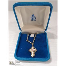 MID CENTURY BIRKS CHAIN WITH CROSS