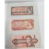 Image 1 : CANADA 1954 - 1974 - 1986 TWO DOLLAR NOTES