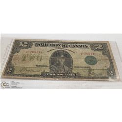 1923 DOMINION OF CANADA $2 DOLLAR BANK NOTE