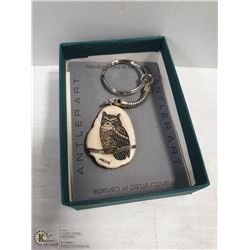 INUIT ANTLER KEY CHAIN OWL