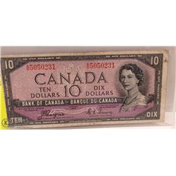 CAD 1954 $10 DEVILS FACE