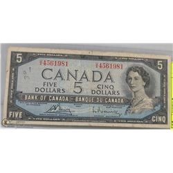 CAD 1954 $5 DEVILS FACE