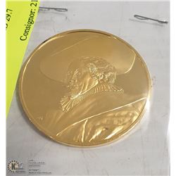 SILVER COIN GOLD PLATED 29.7 GRAMS COIN