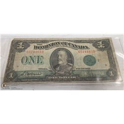 1923 DOMINION OF CANADA $1 DOLLAR BANK NOTE