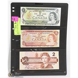 SHEET OF COLLECTIBLE CANADIAN BILLS