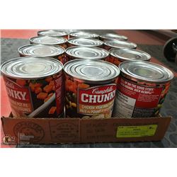 CASE WITH 12 540ML CANS OF CAMPBELLS CHUNKY SOUP
