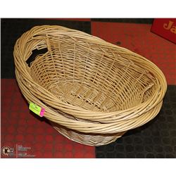 LOT OF 2 WICKER BASKETS