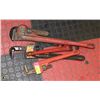 Image 1 : LOT OF 4 PIPE WRENCHES 24" 18" TWO 14"