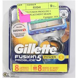 GILLETTE FUSION PROGLIDE 5 POWER REPLACEMENT HEADS