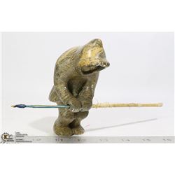 INUIT HUNTER STONE CARVING