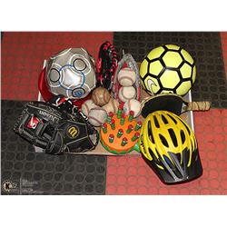 BOX OF SPORTS GOODS