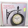 Image 1 : NEW VINTAGE GRAND CENTRAL WALL CLOCK,DOUBLE SIDED