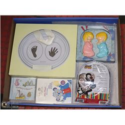 BABY ITEMS MAKE HAND/FOOT PRINTS,HEAD HUGGER,ETC