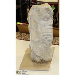 DUAL FIGURED INDIGENOUS SOAP STONE SCULPTURE
