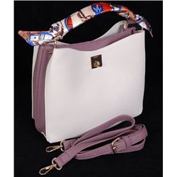 NEW BLUSH MAUVE & CREAM LADIES PURSE W/ REMOVABLE