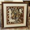 Image 1 : NEEDLE POINT CHEETAH PICTURE 21" X 22"