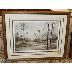PICTURE TITLED FLYING LOW 1993 SIGNED BY ARTIST