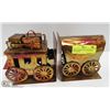 Image 1 : METAL STAGECOACH & WAGON BOOK ENDS