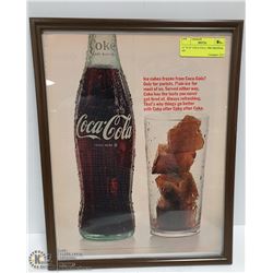 11" X 14" COCA COLA 1966 ORIGINAL AD
