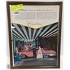 Image 1 : 11" X 14"  PINK CADILLAC 1950'S ORIGINAL AD