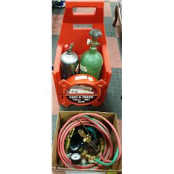 ACETYLENE WELD AND CUT, GAUGES, TORCH, PIPE
