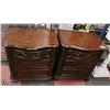 Image 1 : PAIR OF 3 DRAWER NIGHT STANDS MISSING 1 DRAWER