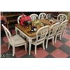 Image 1 : 9 PIECE SEARS KITCHEN TABLE SET, INCLUDES 8 CHAIRS