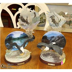 COLLECTION OF 4 EAGLE THEMED DECORATIVE DISPLAYS