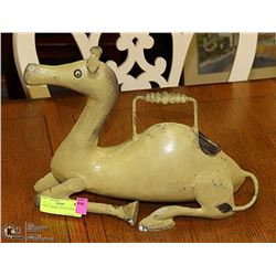 CAMEL THEMED TIN WATERING POT, 13" X 11"