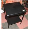 Image 1 : 2 SHELF BLACK METAL NIGHT STAND, 20" X 28" X 19"