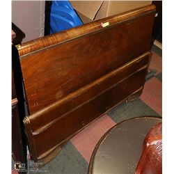 DOUBLE ANTIQUE BED WITH RAILS, 57" WIDE