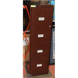 4 DRAWER FILE CABINET, 15" X 18" 53", DARK BROWN