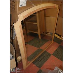 WOOD FRAMED DRESSER MIRROR. 51" X 42"