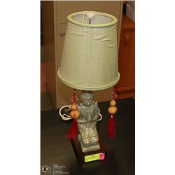 ASIAN FEMALE BUDDHA THEMED LAMP, 19" TALL