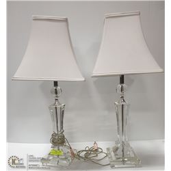 PAIR OF SHOWHOME CRYSTAL STYLE TABLE LAMPS