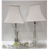 Image 1 : PAIR OF SHOWHOME CRYSTAL STYLE TABLE LAMPS