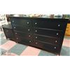Image 1 : 6 DRAWER WOOD DRESSER WITH 2 DRAWER NIGHT STAND