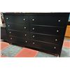 Image 3 : 6 DRAWER WOOD DRESSER WITH 2 DRAWER NIGHT STAND