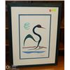 Image 1 : SIGNED WHOOPING CRANE PICTURE 25" X 32", 1993